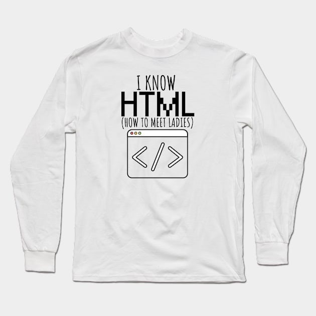 I know html - ladies Long Sleeve T-Shirt by maxcode